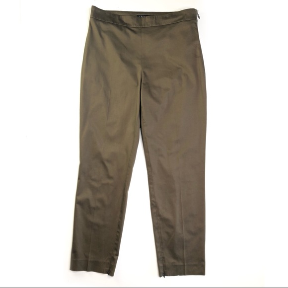 Theory Pants - Theory Green Straight Trouser Pants